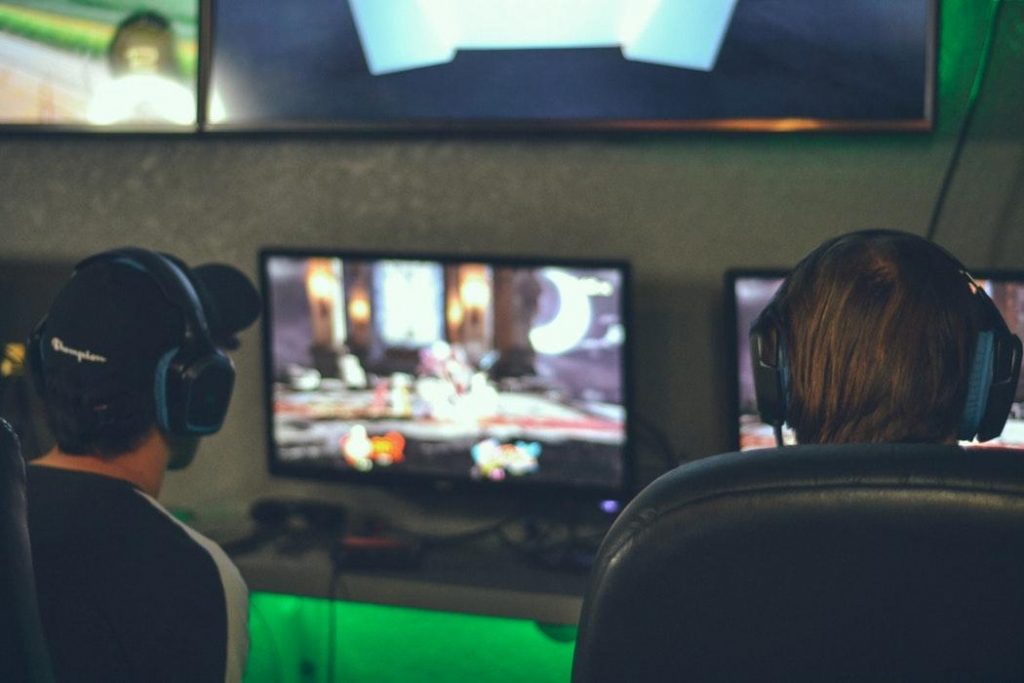 2 boys Play Gaming at night